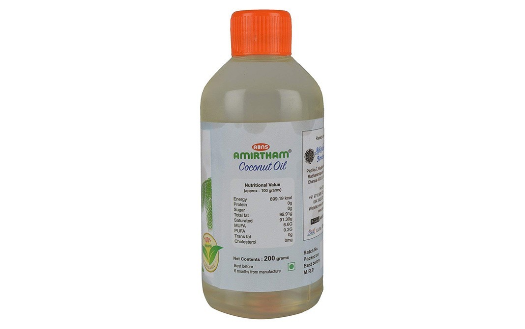 ABNS Amirtham Coconut Oil    Bottle  200 millilitre